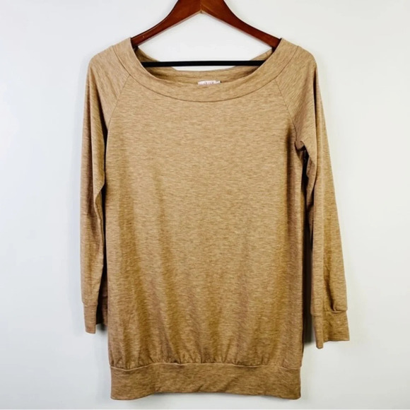 Halife Brown Scoop Neck Lightweight Top Size Small - Picture 2 of 7